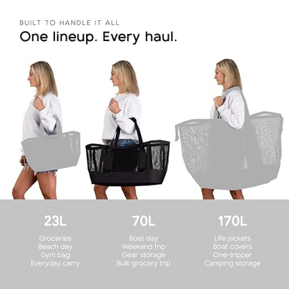 MISSION Boat Gear CASSI Heavy-Duty Outdoor Tote and Waterproof Marine-Grade Mesh Boat Bags