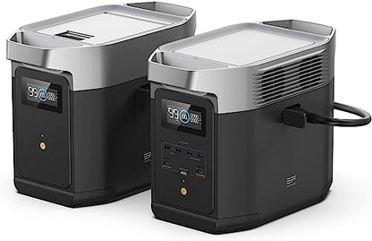 EF ECOFLOW Portable Power Station DELTA2 with Smart Extra Battery, Expand Capacity from 1024Wh to 2048Wh, Solar Generator for Home Backup, Emergency, Outdoor Camping - style: DELTA 2 with Extra Battery
