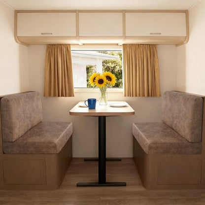 FUANGUI RV Dinette Cushion Covers Stretch Camper Cushion Cover Booth Seats Replacement RV Cushion Covers Washable Sofa Furniture Protector - color: Crackle-camel