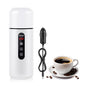 Car Electric Kettle,Portable Travel Kettle,12V/24V Car Coffee Warmer,420ML Hot Water Heater with Built-in Magnetic Induction Stirring,Small Mini Hot Water Boiler for Tea Coffee Milk - color: White