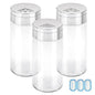 Segarty Spice Jar with Shaker Lids, 3 Pack 6 oz Spice Jars with Adjustable Pour Large Holes for Herbs Grains, Empty Glass Spices Bottles Seasoning Containers Clear Salt Pepper Shakers - size: 6oz / 190ml