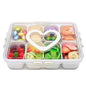 XING-RUIYANG Divided Serving Tray with Lid and Handle,Snackle Box Containers with 8 Compartment,Portable Snack Serving Platters Reusable Storae Organizer for Fruits,Nuts,Candy,Party,Picnic,Veggies