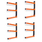 Ultrawall Wall Mount Wood Organizer and Lumber Storage Metal Rack with 3-Level - Indoor & Outdoor Use, 4 Pack - style: 4 PACK