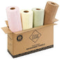 Fantasticlean Kitchen Towels - 80 Sheets - Reusable Washable Dishcloth Rolls, Super Absorbent, Premium Microfiber Cleaning Cloths, 10'' by 10'' (Pink,Grayish,Beige,Tan) - color: Pink,grayish,beige,tan