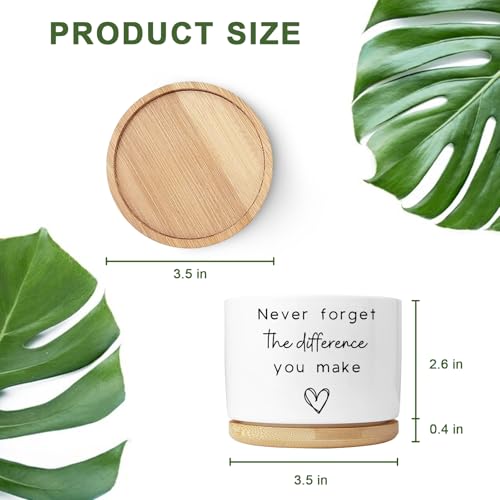 Cute Succulent Planter, Flower Cactus Plant Pot Gifts, Going Away Farewell Thank You Inspirational Employee Appreciation Gifts for Women Men Coworkers Boss Lady Manager (No Plants) - color: Never Forget