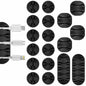 Flezoo Cable Clips Cord Holder - 18 PCS Black Adhesive Phone Cord Organizer Charger Holder Cable Wire Management Clips Keeper for Nightstand, Desk, Office or Mouse