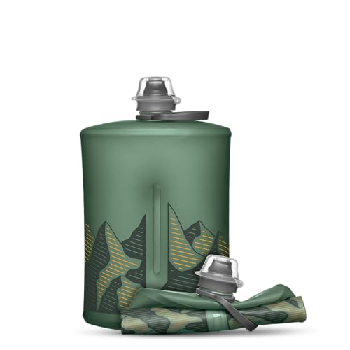 HydraPak Stow Collapsible Water Bottle – 350ml, 500ml, 1L – Ultralight, Leak-Proof, BPA-Free, Filter Compatible Travel & Hiking Flask - color: *NEW* Sage Green, style: 32oz/1L