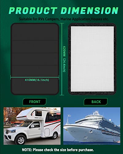 RV Door Shade Cover, Foldable RV Sun Shade Windshield Blackout Shower Curtains Coverage，UV Rays Protection Camper Trailer Door Window Cover (25" X 16") - size: 25" X 16"