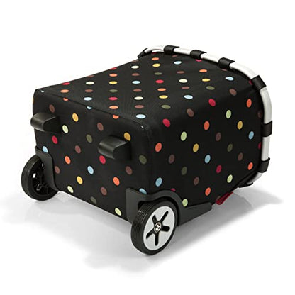 reisenthel carrycruiser dots - Portable Shopping Trolley with Sturdy Aluminum Frame, Shoulder Strap and Removable mesh Inner Bag -Water-Repellent - color: Dots