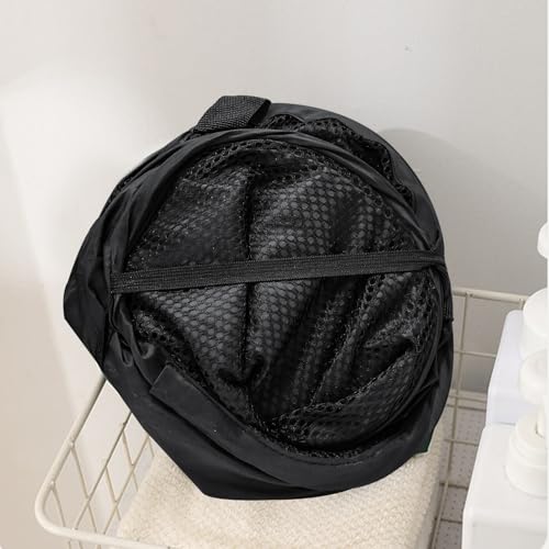 Collapsible Mesh Pop Up Laundry Hamper 2Pack Foldable Laundry Basket for clothing, stuffed animals, towels, for Laundry Room, Dorm, Apartment (Black+Grey) - color: Black + Grey