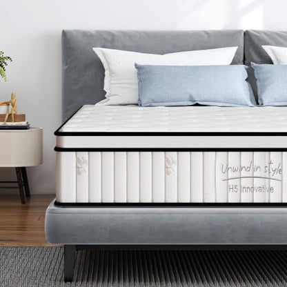 10 Inch King Mattress, King Size Mattress in a Box, Modern New Memory Foam Hybrid Mattresses, Pillow Top Bed Matress with Breathable Comfortable for Sleep, RV Medium Firm for Lumbar - size: King