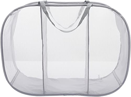 Whitmor Pop & Fold, Paloma Gray Laundry Sorter (Pack of 2) - size: 23"L x 13.5"W x 32"H (Pack of 2)