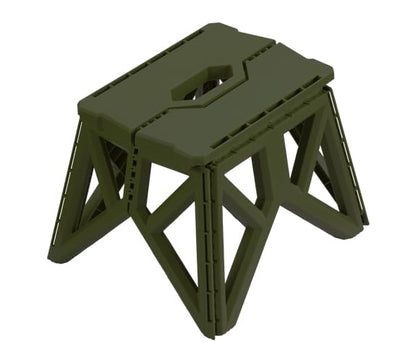 Tactical Folding Step Stool Portable Small Chair Collapsible for Kitchen,Hiking Stool Backpacking, Camping, Fishing and Hunting (Green) - color: Green