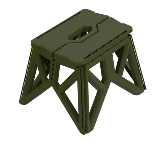 Tactical Folding Step Stool Portable Small Chair Collapsible for Kitchen,Hiking Stool Backpacking, Camping, Fishing and Hunting (Green) - color: Green