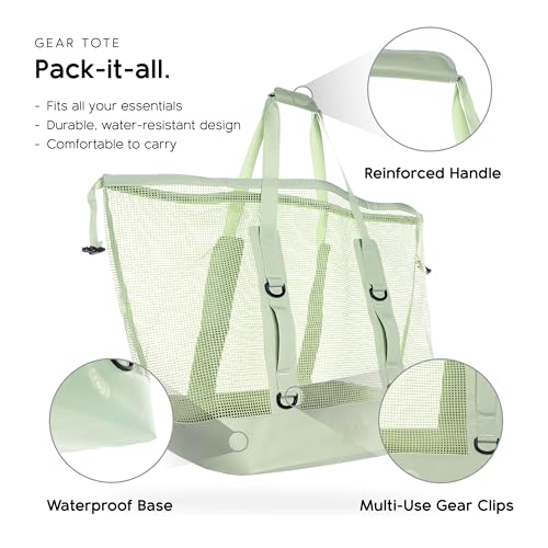 MISSION Boat Gear CASSI Heavy-Duty Outdoor Tote and Waterproof Marine-Grade Mesh Boat Bags - color: Sage, size: 170 Liter