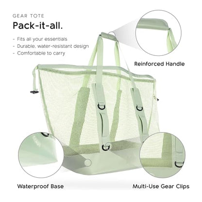 MISSION Boat Gear CASSI Heavy-Duty Outdoor Tote and Waterproof Marine-Grade Mesh Boat Bags - color: Sage, size: 170 Liter