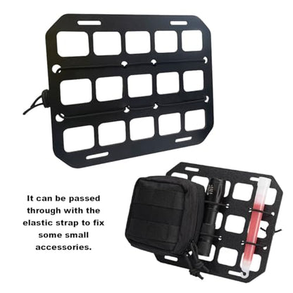 Car Headrest Organizer Rigid MOLLE Panel, Tactical Gear Seat Back Organizer, EDC Pouch Tool Gadget Holder, Backpack Insert Panel for Truck Equipment Mount Plate Modular Storage Shelf (Headrest Panel) - style: Headrest Panel