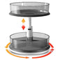 2 Tier Lazy Susan Turntable Organizer for Medicine Cabinet Bottle Pantry Countertop with Clear Large Spice Rack 11 Inch Grey