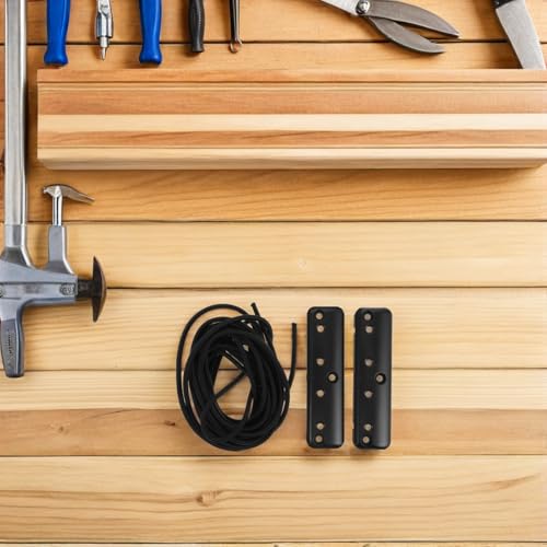 Rv Interior Hanging Cabinet Elastic Guard Plate Straps with Bracket, Anti Falling Shelf Rope Support Holder for Motorhome and Camper Van Travel Accessories