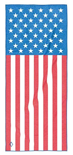 Nomadix Original Towel - Perfect for Beach, Pool, Travel, Camping, Yoga - Made with Recycled Materials - Super Absorbent - Sand Resistant - American Flag - 72.5x30 - color: American Flag