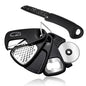 Kitchen Gadgets Set 6 Piece, Space Saving Kitchen Utensils Stainless Steel Accessories Cheese Grater, Bottle Opener, Pizza Cutter, Vegetable Peeler, Paring Knife, Garlic Grinder, Burlap Bag Gift(BLK) - color: Classical Black 6pcs