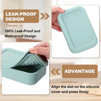 PATIKIL Leakproof Travel Soap Case, Silicone Travel Soap Container with Draining Layer Portable Bar Soap Holder for Bathroom Camping Gym, Green - color: Green