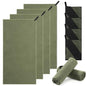 Hahafelt 4 Pcs Quick Dry Camping Towel Absorbent Microfiber Travel Towel 47.24'' X 23.62'' Travel Wash Cloth Set for Backpacking Camping Beach Gym Sports Yoga Swimming Pool - color: Army Green