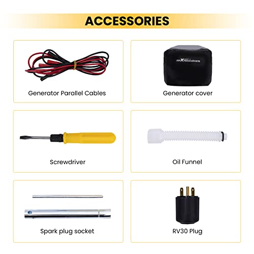 maXpeedingrods 3400 Watt Portable Inverter Generator Gas Powerd, Compact and Lightweight RV Ready Generator for Outdoor Camping, Home Backup - style: MXR3500+Gas+Recoil Start