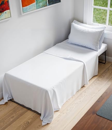 Cot Sheet Set 25” x 75” – Easy-Fit Cot Size Mattress Sheets – Ideal for Narrow Twin, Camper Bunk, RVs, Twin Bunks, Day Care and Camping Cots - Cot Size Fitted Sheet fits 6” to 10” Mattresses – White - color: 01- White, size: Cot Sheets (25x75)