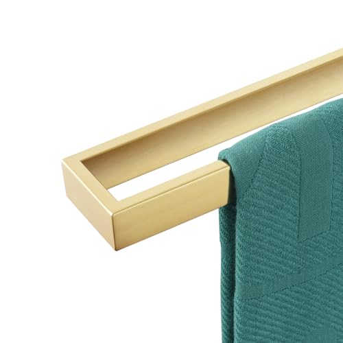 KOKOSIRI Towel Bar Brushed Gold Bath Towel Holder 20 Inch Kitchen Towel Hanger Rack Stainless Steel Bathroom Hardware Wall Mounted, 1 Pack B4008BG-L20 - color: Brushed Gold, size: 20-Inch