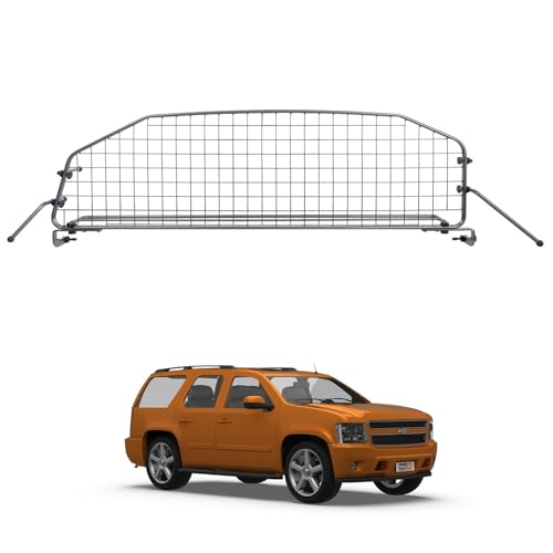 TRAVALL Compatible with Chevrolet Tahoe (2010-2014) Dog Car Barrier Guard Custom Fit Heavy Duty Steel Mesh Trunk Divider Safety Travel Premium Luggage Cargo Barrier Backseat Protection