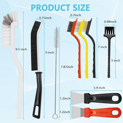15PCS Crevice Cleaning Brush Grout Brush, Hard Bristle Cleaning Supplies for Bathroom, Kitchen, Window Sill, Tile Corners & Household Deep Cleaning