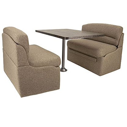 RecPro Charles 36" RV Dinette Booth | Chocolate Granite | 1 Leg - color: Chocolate Granite, size: 1 Leg
