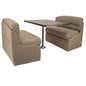 RecPro Charles 36" RV Dinette Booth | Chocolate Granite | 1 Leg - color: Chocolate Granite, size: 1 Leg