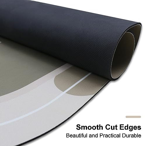 Rubber Bath mats Quick-Drying Non-Slip Bathroom mat Super Absorbent Bath mat Instant Dry Bath mat, Bathroom Rug in Front of The Kitchen Sink, Shower Room, Bathtub, Oval(Grey+17x70in) - color: Grey, size: 17x70in