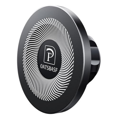 Metal Magnetic 17mm Ball Mount Phone Holder Base for Car Mount Replace Joint [Dual Head Screen Phone Holder Clip Head Accessory] - color: Metallic Black