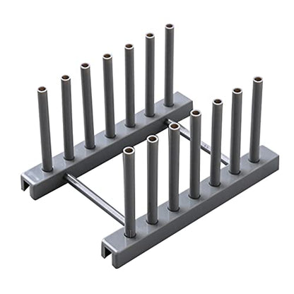 Rengue Plate Organizer, Dish Drying Rack Removable Plate Stand 6.7x4.7x3.7 Inches ABS Plastic Space Saving for Small Kitchen Countertops Gray - color: Gray