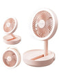 Gaiatop Foldable Small Desk Fan, 6000mAh Battery Powered Portable Fan with LED Night Light, USB Rechargeable, Bedroom Office Dorm Travel Camping Essentials, Cruise Gifts for Women Girls Mom, Pink - color: Pink