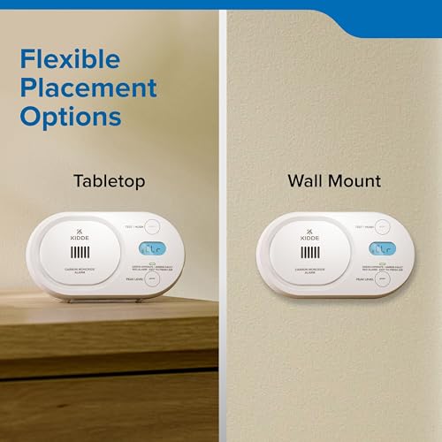 Kidde Carbon Monoxide Detector, AA Battery Powered, Digital Backlit Display, Portable for Travel or Home, LED Status Indicators, 85 dB Alarm, 5th Edition, COBD - style: 5th Edition