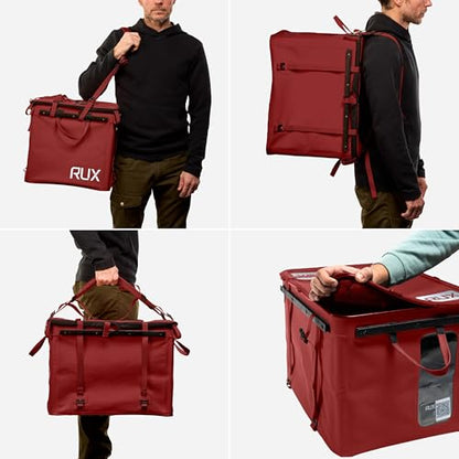 RUX 70L Collapsible Gear Box (Mars Red) - Modular Adventure Storage Solution For Camping Storage, Overlanding, Off-road And Van Life - Weatherproof, Durable and Multifunctional - color: Mars Red