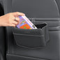 Car Trash Can Small Leather Vehicle Trash Bin Car Dustbin Garbage Organizer Holder with Trash Bag Foldable Mini Cars Storage Bag Container for Auto SUV Van Trucks (Black,Clip on) - color: black, style: clip on