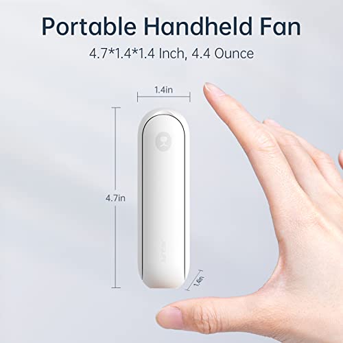 JISULIFE Portable Handheld Fan, Mini Personal 3-In-1 with Power Bank&Flashlight, 12-19 Hrs USB Rechargeable Battery Pocket Fan for Travel/Summer/Vacation/Concert, Essential Gifts for Men/Women-White - color: White