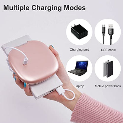 Mocado Compact LED Magnifying Travel Makeup-Mirror - 4 inches 1X/10X Magnification Small Hand Pocket Dimmable Double Sided USB Rechargeable Touch Screen, Portable Tabletop Cosmetic (Rose Gold) - color: Rose Gold