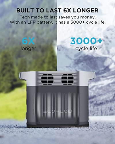 EF ECOFLOW Solar Generator DELTA 2 with 2x220W Portable Solar Panels, 1024Wh LFP Battery, Fast Charging, Portable Power Station for Home Backup Power, Camping & RVs - style: DELTA 2+2X220W Solar Generator
