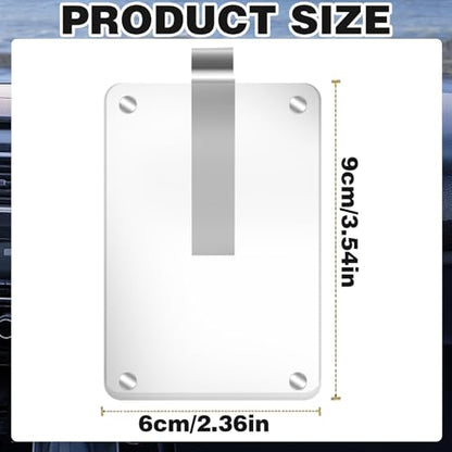 HINGTAI Acrylic Magnetic Personalized Photo Holder Car Picture Frame, Car Picture Holder, Car Photo Holder Car Visor Clip, Personalized Car Accessories Can Be Used to Add Your Personal Photo - color: 1Pcs-White