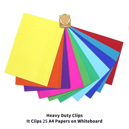 Magnetic Clips 1.5 inch, 12 Pack Heavy Duty Magnet Metal Clips for Hanging, Strong Magnet Clip for Whiteboard, Fridge, Classroom, Refrigerator, Gold - size: Gold 1.5"- 12 Pieces