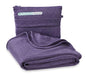 SAGEFINDS Airplane Travel Blanket | Compact Throw Blanket for Camping and Hiking | Converts into a Pillow | Travel Gift | Soft Jersey Knit | Fits in Backpack | Attaches to Luggage | Travel Essential - color: Purple