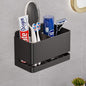 Aluminum Electric Toothbrush Holder - Bathroom Wall Mounted Toothbrush Holder (Black, Double Slot) - size: Double slot