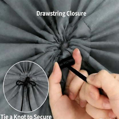 2 Pack XL Travel Laundry Bag, Dirty Clothes Organizer with Drawstring, Large Enough to Hold 4 Loads of Laundry， Easy Fit a Laundry Hamper or Basket，24" x 36" - color: Grey and Black