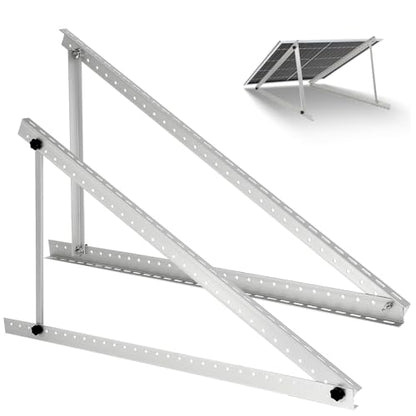 45in Solar Panel Mount Brackets, 1 Set 0 -90° Adjustable Solar Panel Tilt Mount Brackets, Solar Panel Stand Support 100-400W Solar Panels, Load Capacity 260lbs Solar Panel Mounting Brackets - size: 45in-1 set